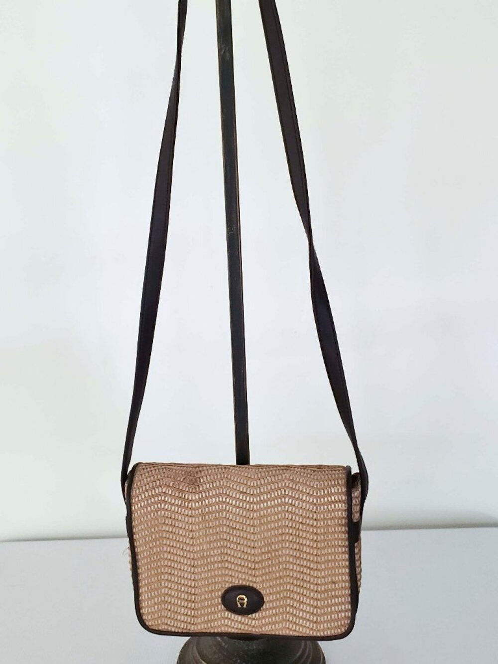 Etienne Aigner Woven Credit Card Crossbody Purse